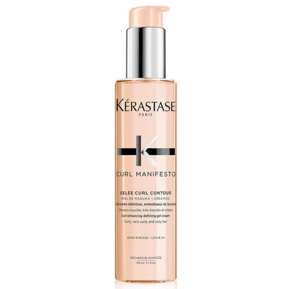 Kérastase Curl Manifesto, Crema Capilar Multiprotectora Antiencrespamiento, Nutre y Controla el Encrespamiento, Para Pelo Ondulado, Rizado o Afro, Gelée Curl Contour, 150 ml