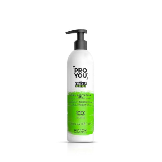 REVLON PROFESSIONAL ProYou The Twister Scrunch, Gel Activador de Rizos, Para Cabello Rizado u Ondulado, Rizos Definidos e Hidratados, Crema para Pelo Apta para Método Curly, 350 ml