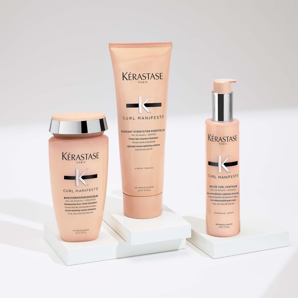 Kérastase Curl Manifesto, Crema Capilar Multiprotectora Antiencrespamiento, Nutre y Controla el Encrespamiento, Para Pelo Ondulado, Rizado o Afro, Gelée Curl Contour, 150 ml