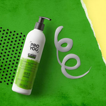 REVLON PROFESSIONAL ProYou The Twister Scrunch, Gel Activador de Rizos, Para Cabello Rizado u Ondulado, Rizos Definidos e Hidratados, Crema para Pelo Apta para Método Curly, 350 ml