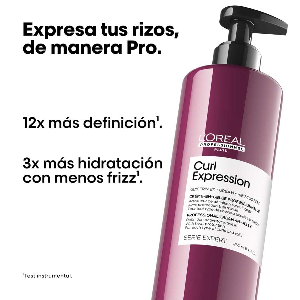 L’Oréal Professionnel, Crema Gelificada De Definición, para Cualquier Tipo De Rizos & Ondas, Curl Expression, 250 ml