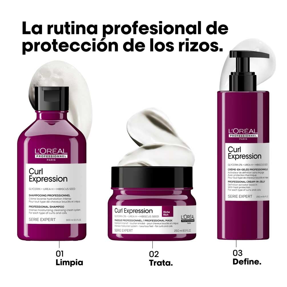 L’Oréal Professionnel, Crema Gelificada De Definición, para Cualquier Tipo De Rizos & Ondas, Curl Expression, 250 ml