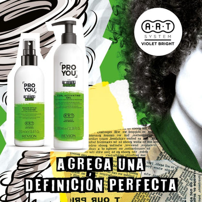REVLON PROFESSIONAL ProYou The Twister Scrunch, Gel Activador de Rizos, Para Cabello Rizado u Ondulado, Rizos Definidos e Hidratados, Crema para Pelo Apta para Método Curly, 350 ml