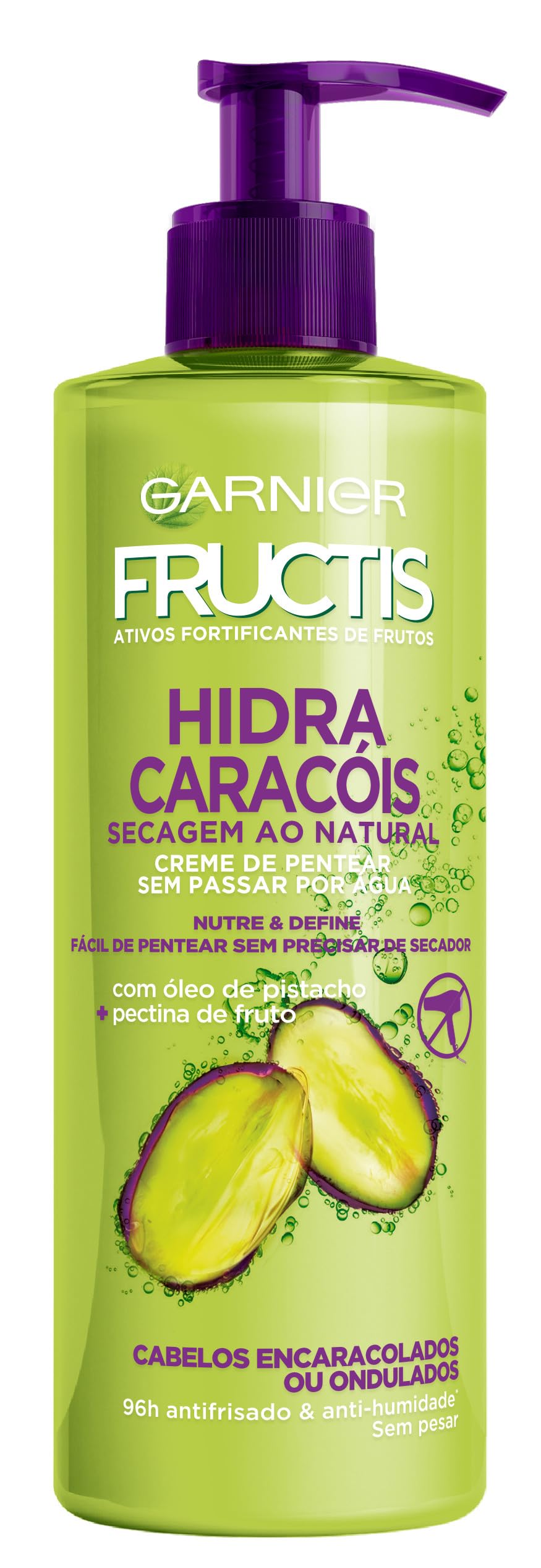 GARNIER Fructis - Nutri Rizos Secado al Aire Crema Sin Aclarado para Pelo Rizado u Ondulado - 400 ml