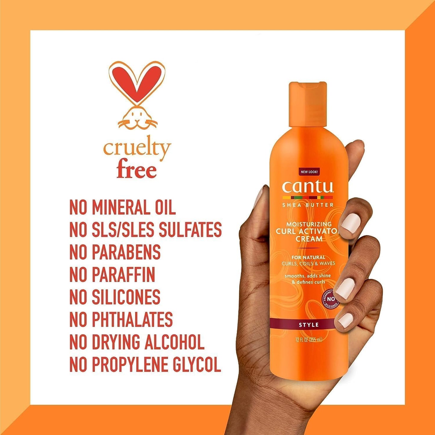CANTU - Crema Capilar para Cabello Rizado - Suaviza y Aporta Brillo - Fórmula con Manteca de Karité - Práctico Dosificador - 355 ml