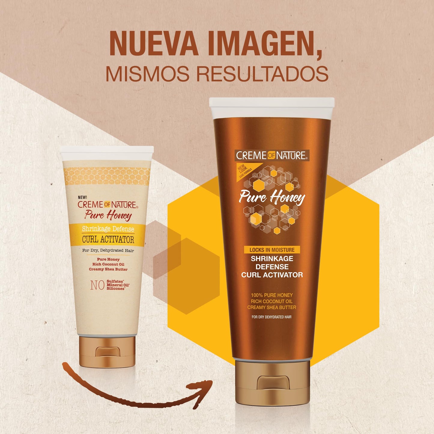 Creme of Nature - Pure Honey Activador de Rizos, con Miel Pura, Aceite de Coco y Manteca de Karité, Define, Alarga y Prolonga los Rizos, Sin Aclarado, para Pelo Rizado - 310 ml
